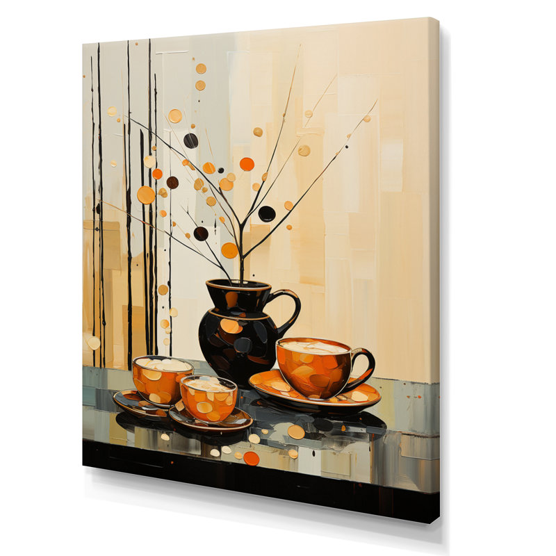 «Lolethia Coffee Tea Cafe Points II», reproduction sur toile, H 20 po x l 12 po x P 1 po, Toile tendue