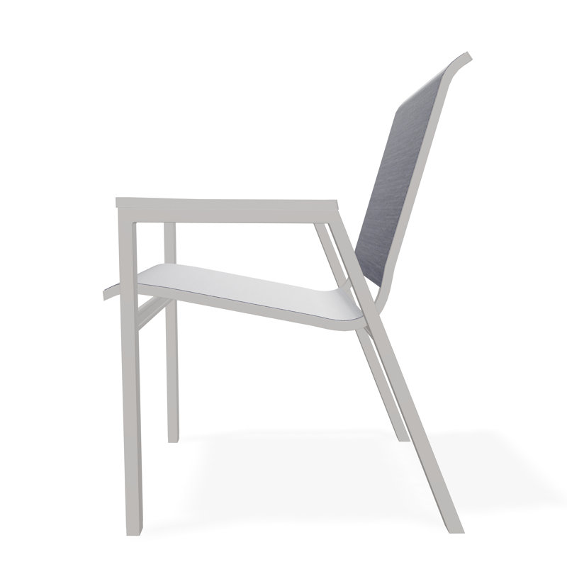 Bazza Outdoor Dining Chair, Collect Indigo, Warm Gray