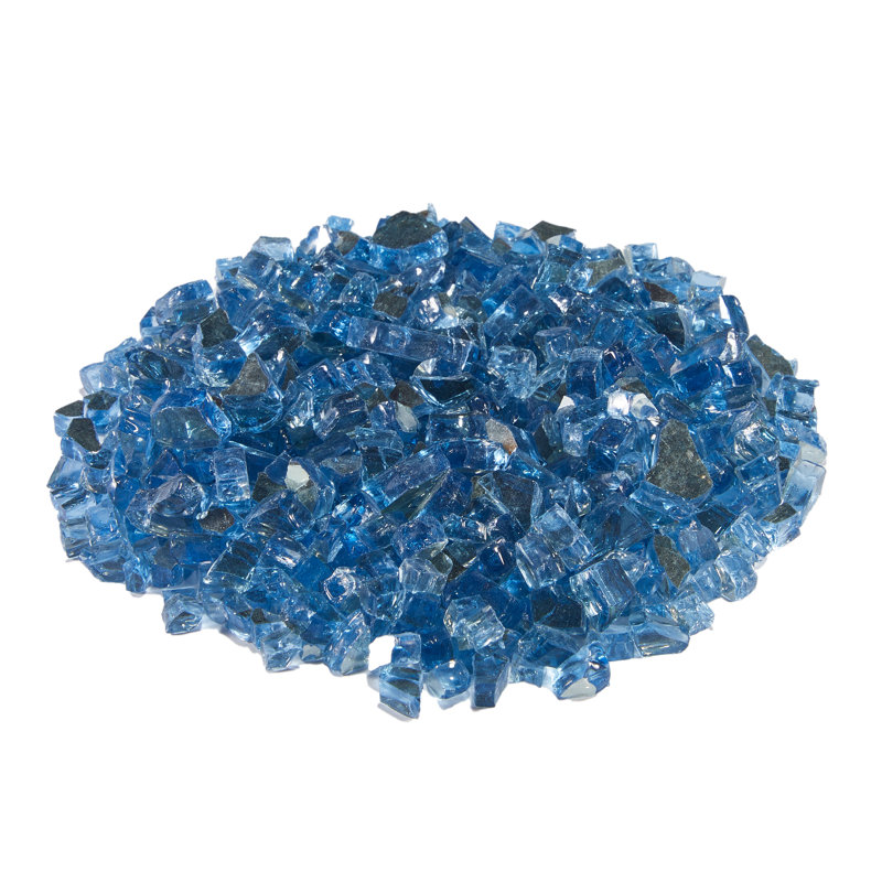 Reflective Fire Glass Filler, Blue