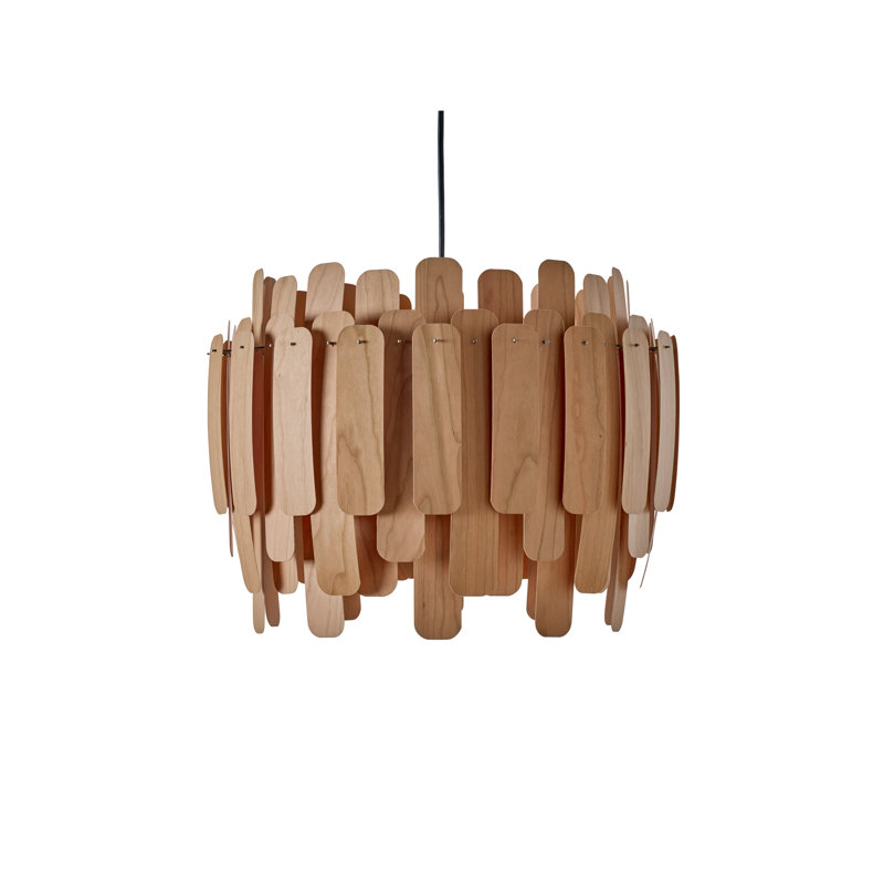 Maruja 1 - Light Pendant, E26, Natural Cherry, Matte Black