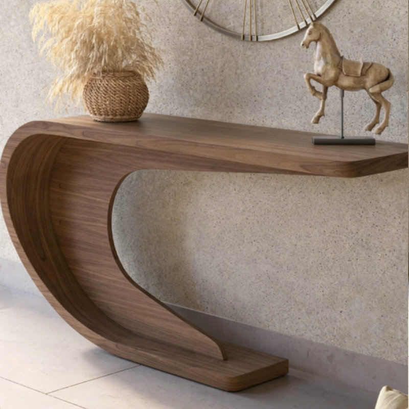 Console moderne de style nordique, H 31,5 po x l 47,2 po x P 15 po, Brun