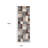 11' Grey Patchwork Power Loom Stain Resistant Runner Rug