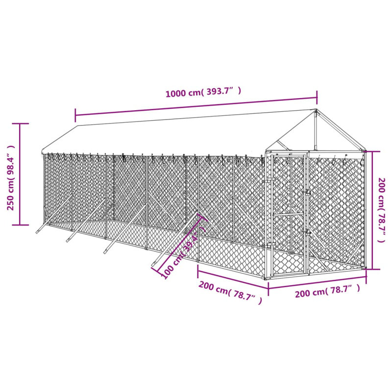 Gokmen Dog House, 250cm H x 1000cm W x 200cm D