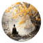 Folkes - Art spirituel rond en métal-109734773