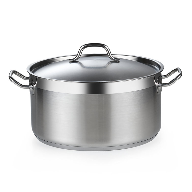  Stockpots Stainless Steel Large Stock Pot,Professional Safe  Stainless Steel Stock Pot with Lid - Suitable for All Stove(20cm) (Color :  Silver, Size : 32cm32cm(25L)): Home & Kitchen