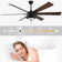 72" Large 6-Blade Modern Ceiling Fan With LED Lights And Remote 6-Speed, 3-Colour, Reversible DC Motor