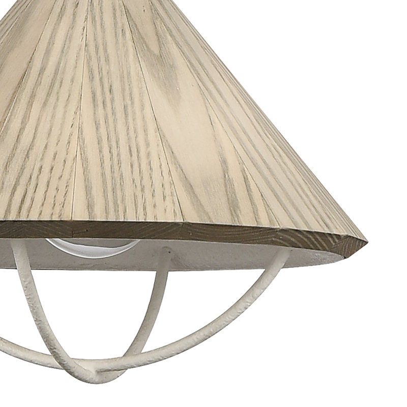Luminaire suspendu large 3 lumières Cape May - corail blanc, H 11 po x l 21 po x P 21 po, Trois lumières