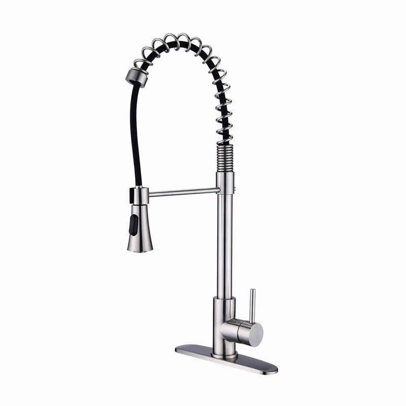 Robinet de cuisine en nickel brossé