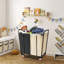Grand panier à linge roulant avec roulettes-105503788
