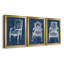 Antique Chair Blueprint IV - Ensemble de 3 peintures sur toile encadrées-1252570556-1252570567