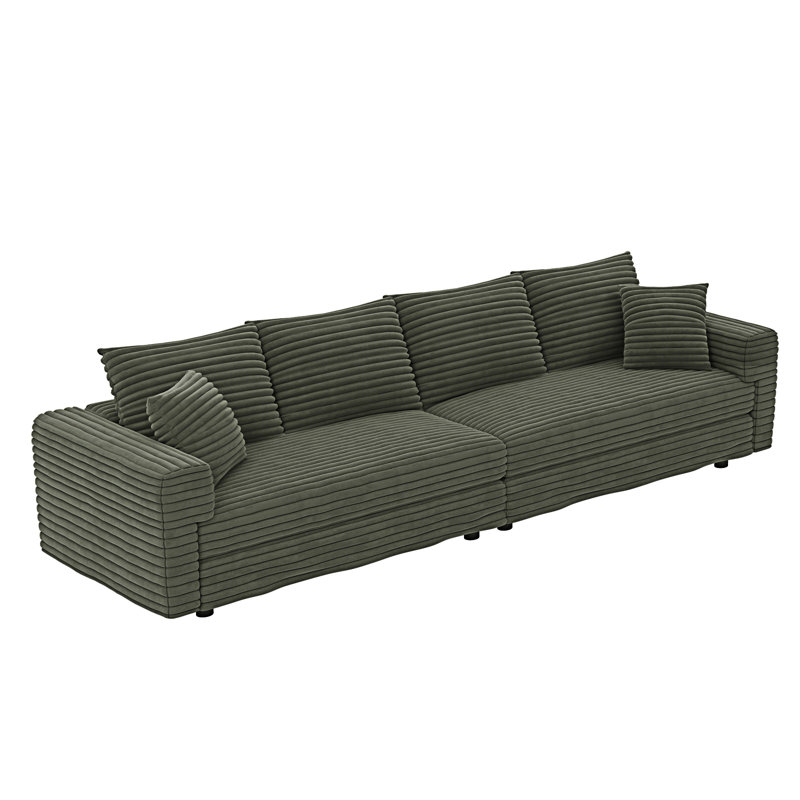 Canapé 4 places, canapé rembourré moderne et confortable, canapé Cloud, Vert