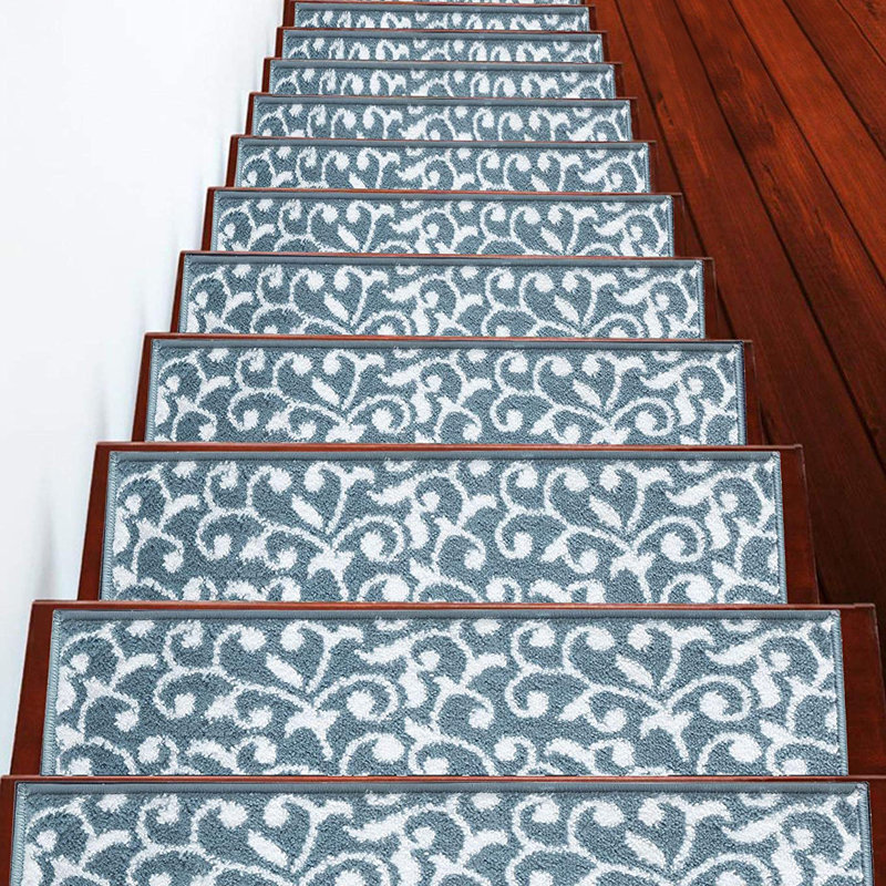 Tapis d'escalier intérieur antidérapant 9 po x 28 po Schroeder Trellis