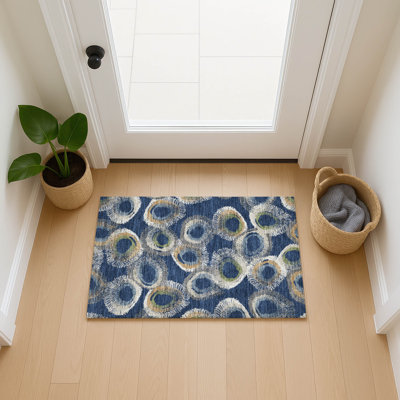 Machine Washable Indoor/Outdoor Houtz ACN2278 Geometric Rug