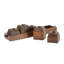Porte-bougies à tiroir en bois L 18 po
