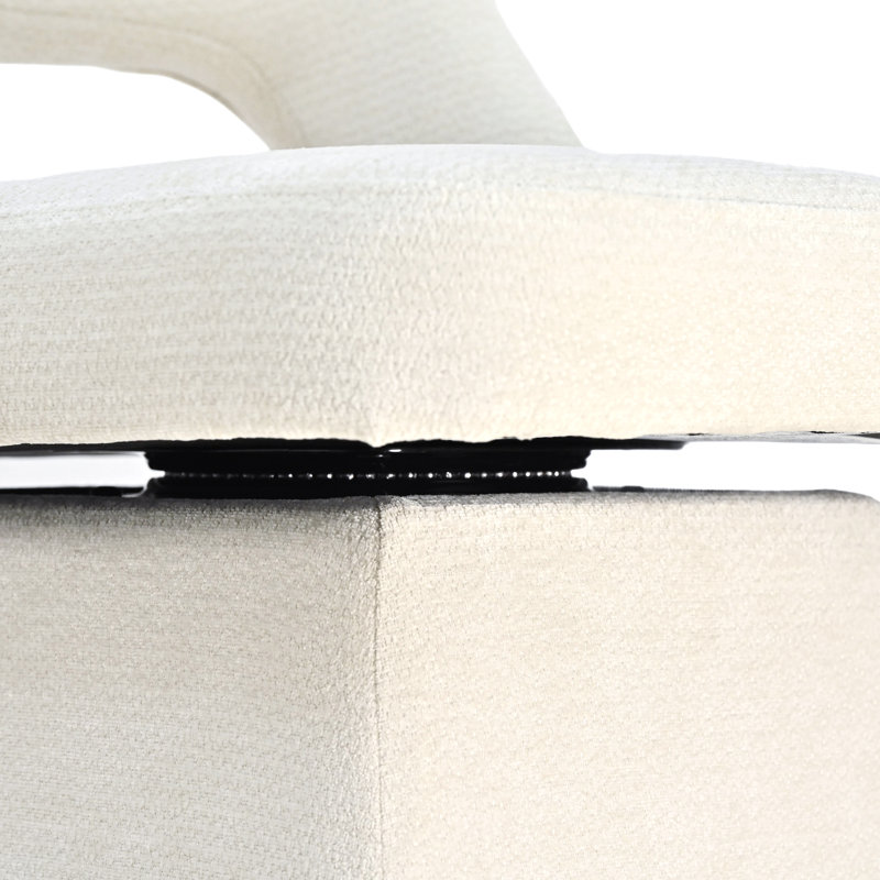 Upholstered Swivel Dining Chair, Beige