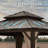 12 pi. L 12 pi. D Pavillon de jardin en acier galvanisé avec double toit-108077744