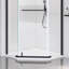 Porte de douche pivotante avec verre trempé de 1/4 po de 6 mm pour la salle de bain, mesure 36 * 36 * 72 pouces, finition noir mat, garde le plancher au sec, assemblage facile grâce aux composants inclus Verre, style, poids léger