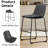 25.4'' H Modern Pu Leather Counter Stool With Metal Legs And Footrest-801192868-776617052-776722452