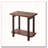 2-Tier Industrial Solid Wood End Table with Leveling Feet