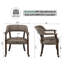 Chaise de poker avec accoudoirs pivotants capitonnés brun foncé LUMera Collection-105846496-130021426-130021428