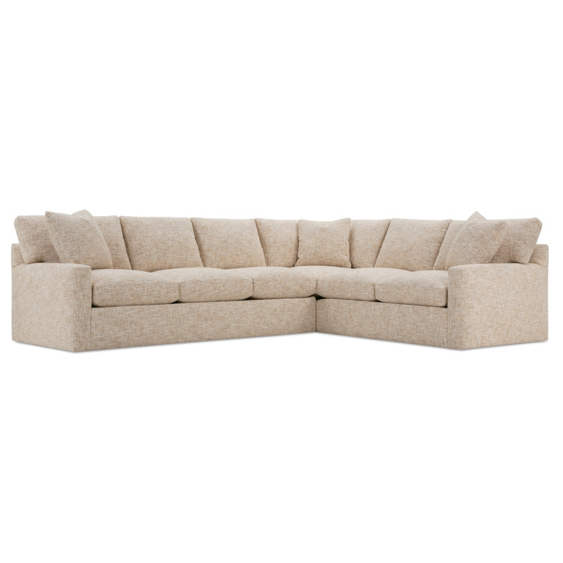 Dorian 2-Piece Sectional, Brown Polyester, Right Hand Facing