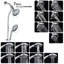 Douche en acier inoxydable - double tête à 7 réglages, barre coulissante, fixation murale, finition, 7 fonctions de finition à 7 gallons par minute, débit