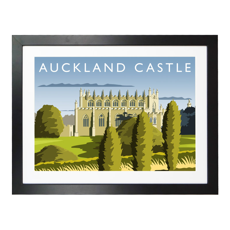 Auckland Castle - Print, Black Framed, 40cm H x 50cm W x 3cm D