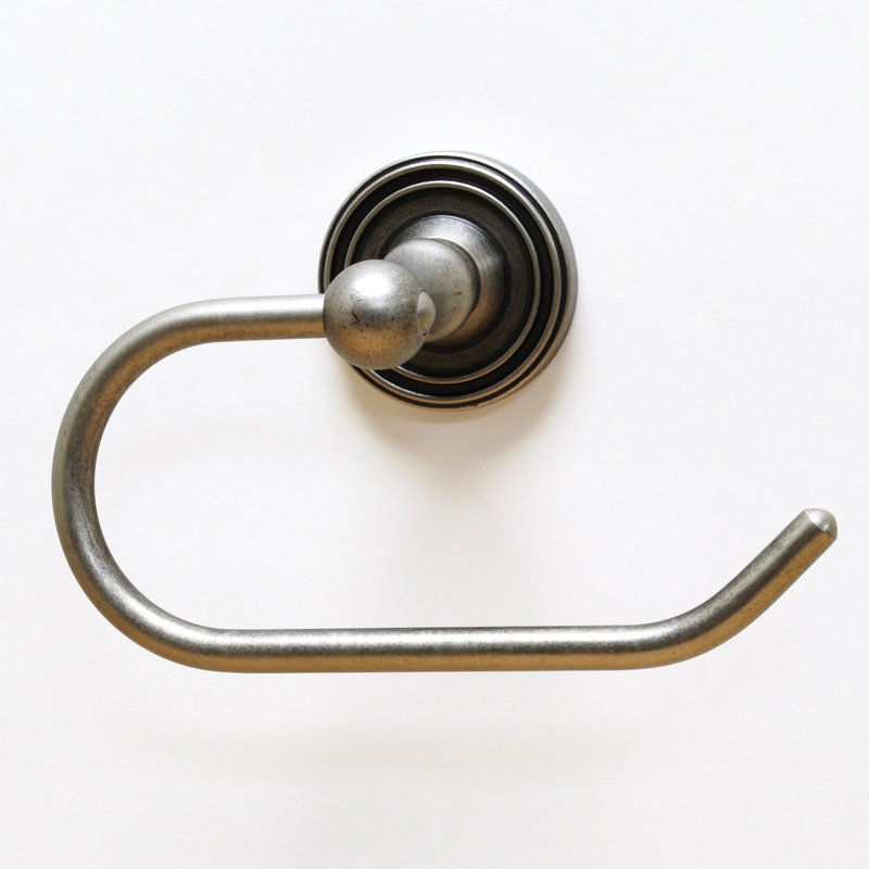 Bradford Wall Mounted Toilet Paper Holder, Aged Pewter