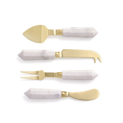 Zala 4 -Piece Marble Cheese Serving Set