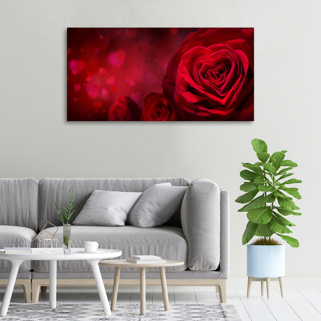 Red Rose Heart - Kunstdrucke auf Segeltuch