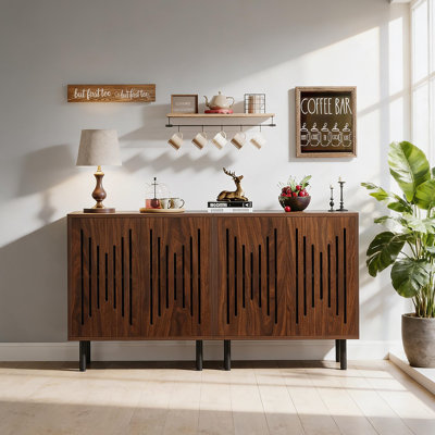 Armoire rustique, ensemble de 2 armoires de rangement, buffet classique