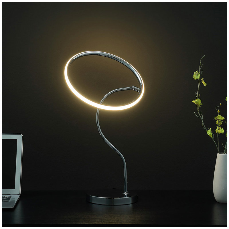25.5" In Circular Halo Ring Led Modern Table Lamp