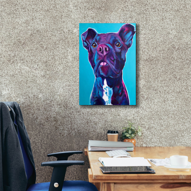 «Pit Bull - Neko» par Dawg Painter, H 26 po x l 18 po x P 0,75 po