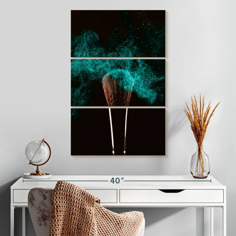 Poudre de maquillage turquoise Shuttleworth, H 32 po x l 20 po