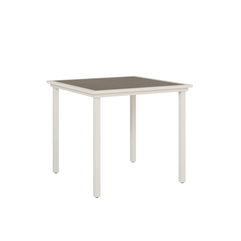 Table de bar carrée 44 po Lumley, Bois flottant gris