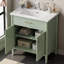 31" Curved Profile Bathroom Vanity with Ceramic Sink-36212398