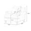 Fauteuil beige en coton et lin
