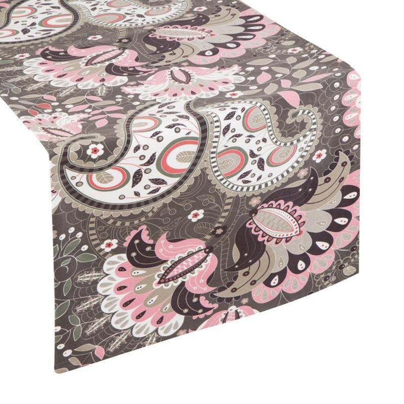 Alvina Tablecloth 35X140 Cm Black, 35cm W x 140cm L