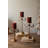  Brass Candle Holders – 13" Tall Pillar Stands with Bows Set of 3