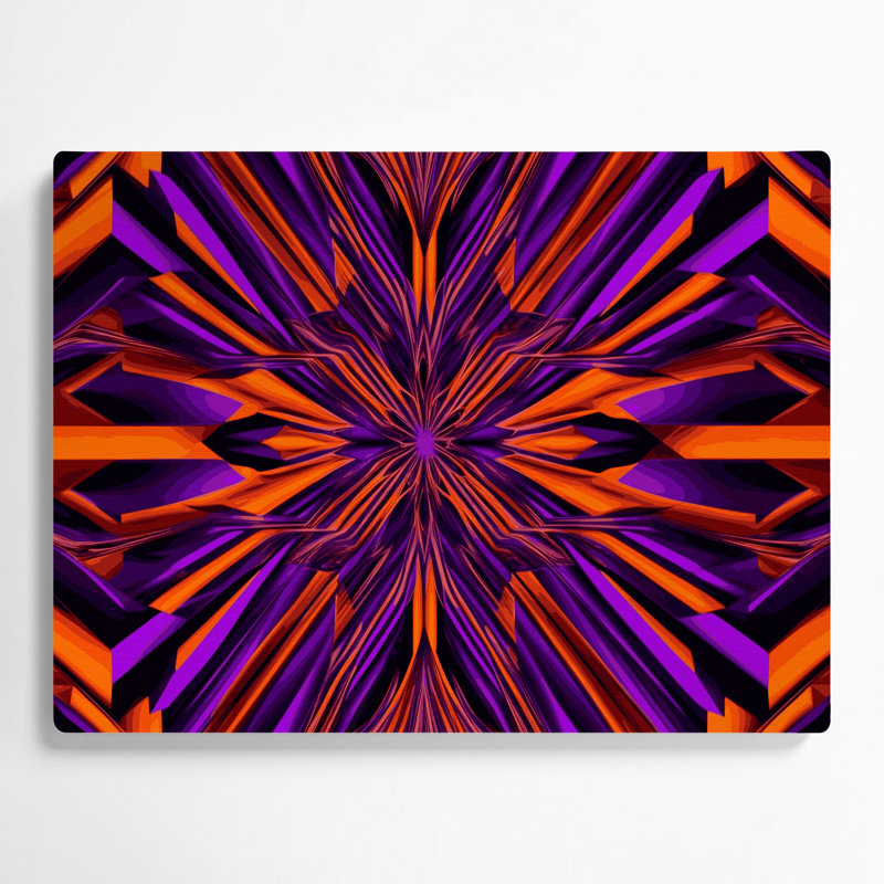 Art mural op mauve 18, H 132 po x l 168 po x P 0,05 po