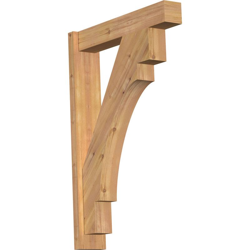 L 6 po x P 26 po x H 38 po Merced Block Rough Sayer Perspector, Western Red Cedar, P 26 po x H 38 po