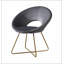 Chaise d'appoint rembourrée en velours soyeux Slatina-600919977