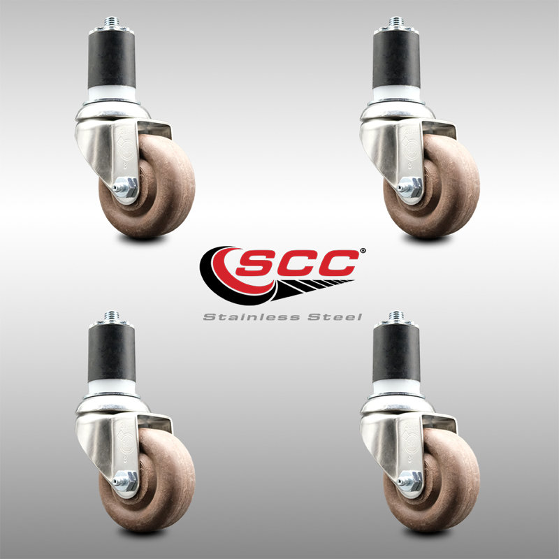 Stem Caster, 3.5" H x 3.5" W