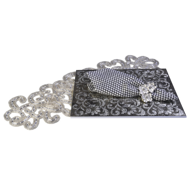 Silver Lace Motif Runner