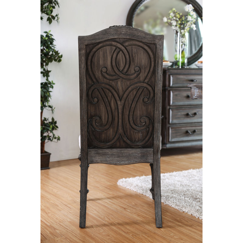 Chaise d'appoint rembourrée Schleicher, Ivoire / bois naturel