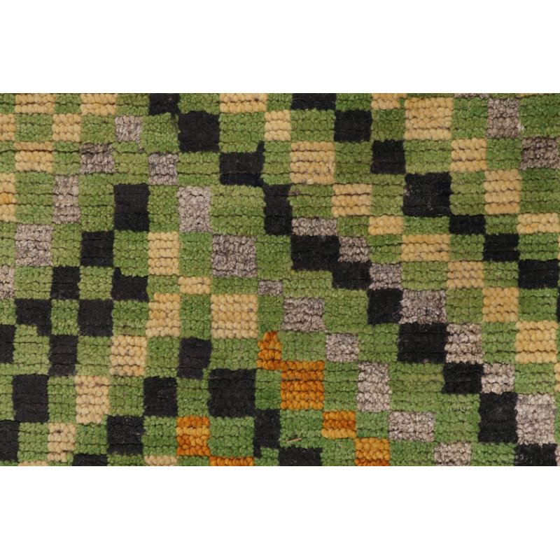Moroccan Hand Knotted Area Rug, Runner 2'6" x 10'
