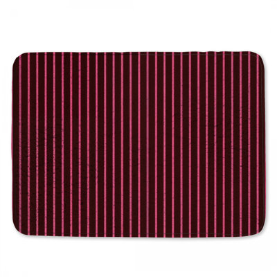 Red Vertical Stripes Bath Mat
