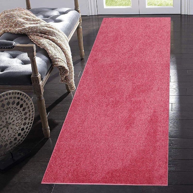 Tapis performance tressé rose Gobert, Tapis de couloir 3 pi x 16 pi