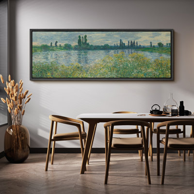 Rustic Countryside " River At Dusk Landscape Serene Water Antique Retro Fine Art Illustrations Decorative "