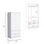Armoire 2 tiroirs, porte double, tringle-1464345775